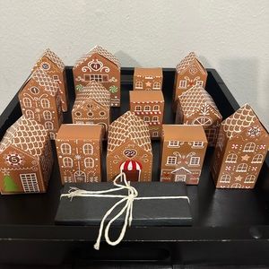 Beauty advent calender with ginger bread houses